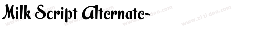 Milk Script Alternate字体转换